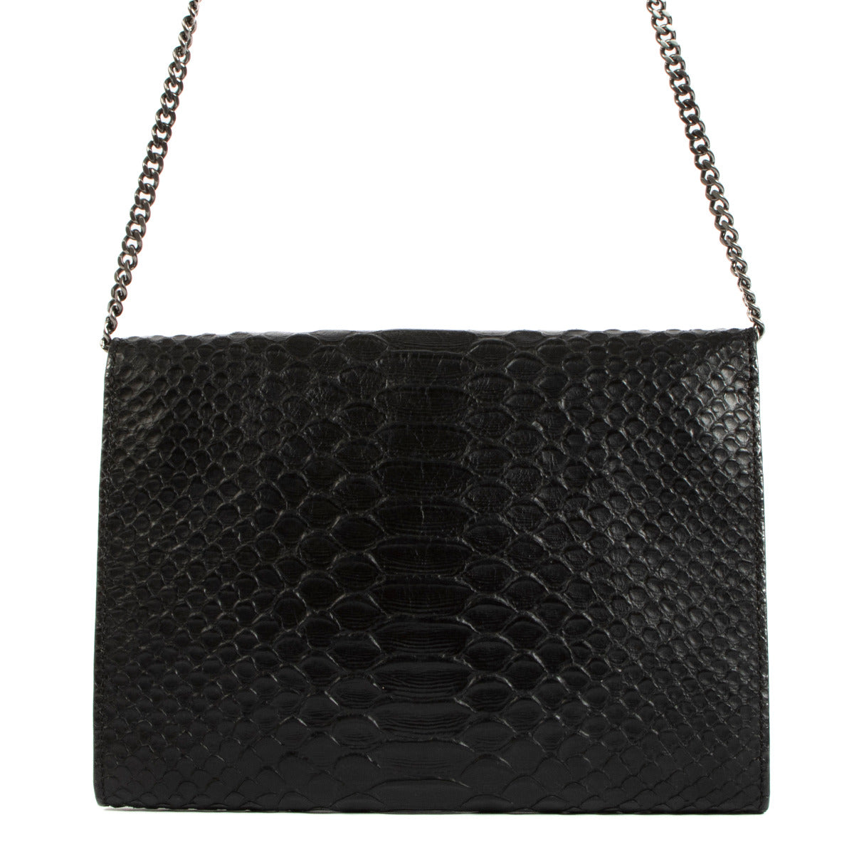 Mulberry Black Embossed Snake Leather Delphie Shoulder Bag
