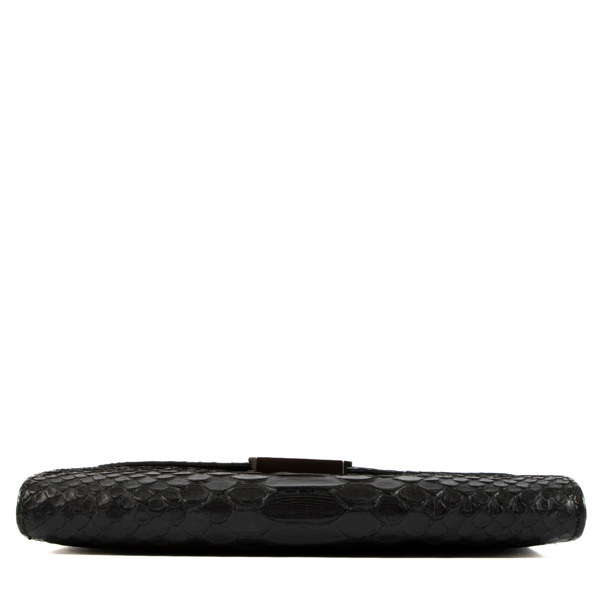 Mulberry Black Embossed Snake Leather Delphie Shoulder Bag