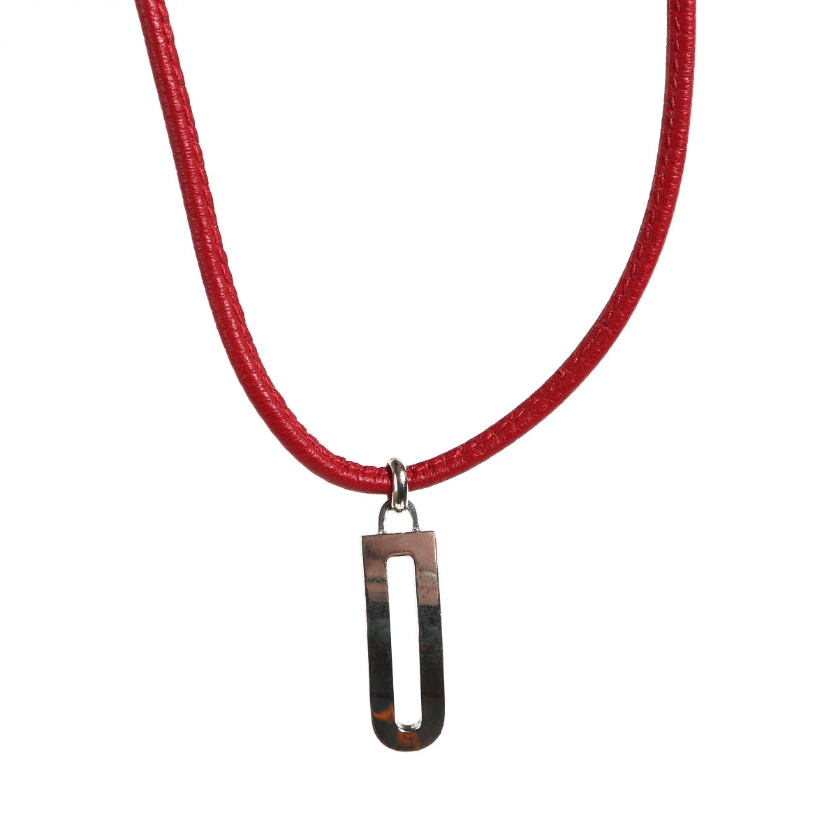 Collier Delvaux en cuir D Clic Jumping Rubis