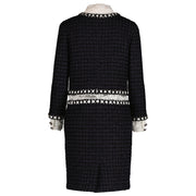 Chanel 16A Runway Lace Trim Tweed Dress
