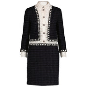 Chanel 16A Runway Lace Trim Tweed Dress