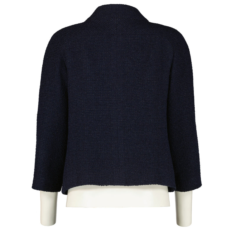 Chanel 17P Short Blue Tweed Jacket