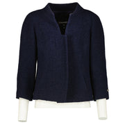 Chanel 17P Short Blue Tweed Jacket