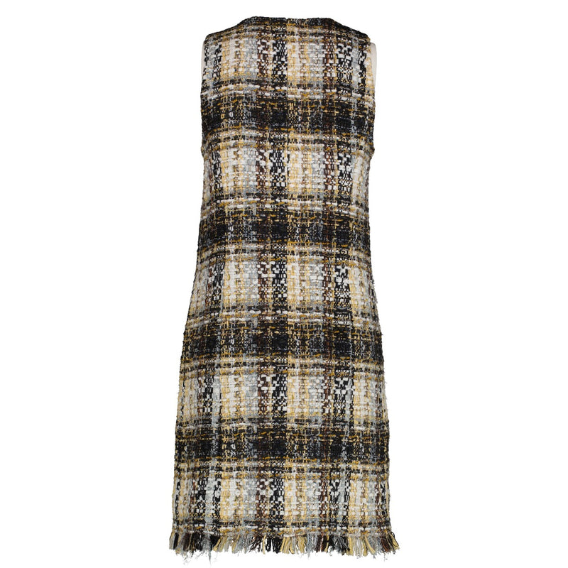 Chanel 19K Multicolor Fringe Tweed Dress