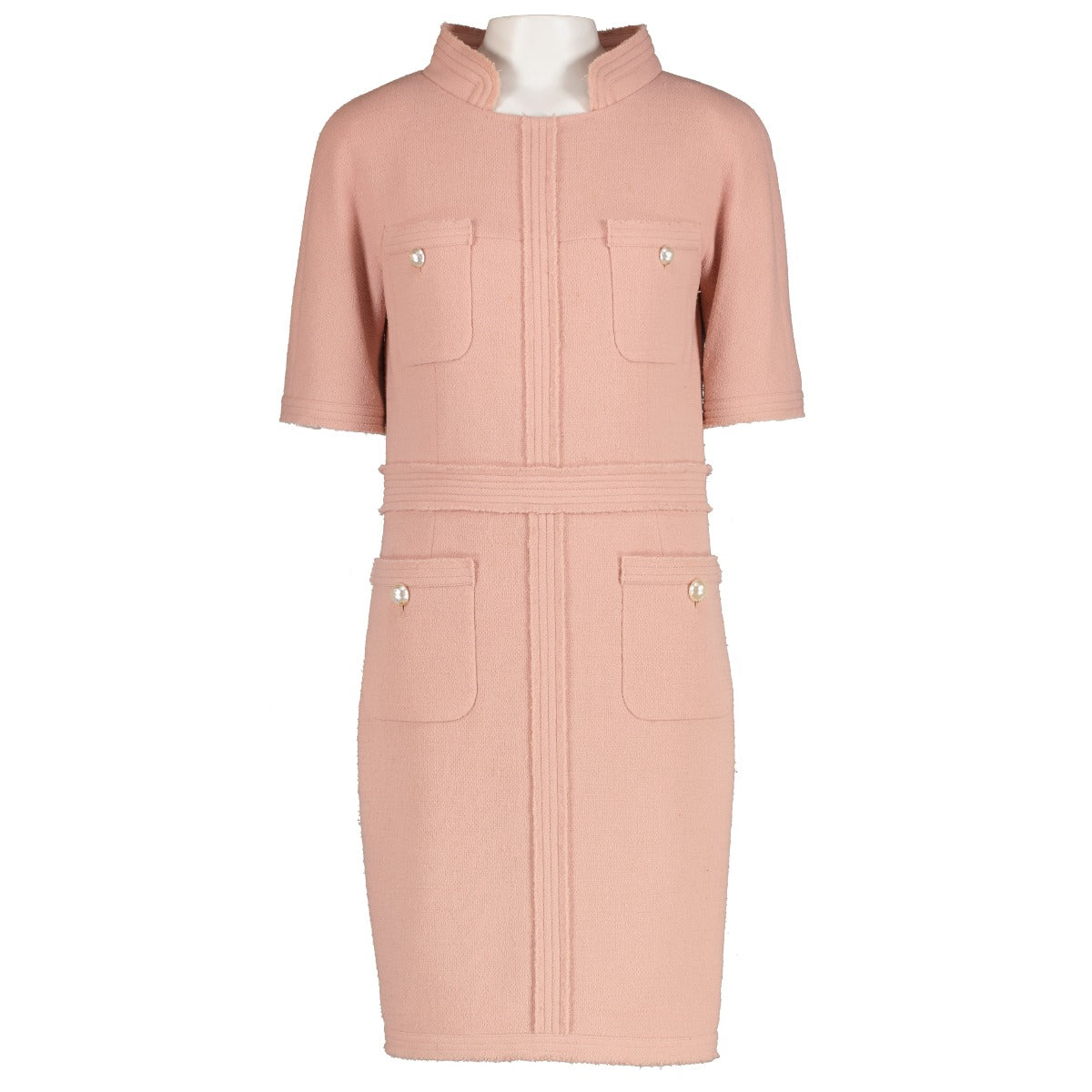 Chanel Spring Summer 2012 12S Pink Wool Runway Dress