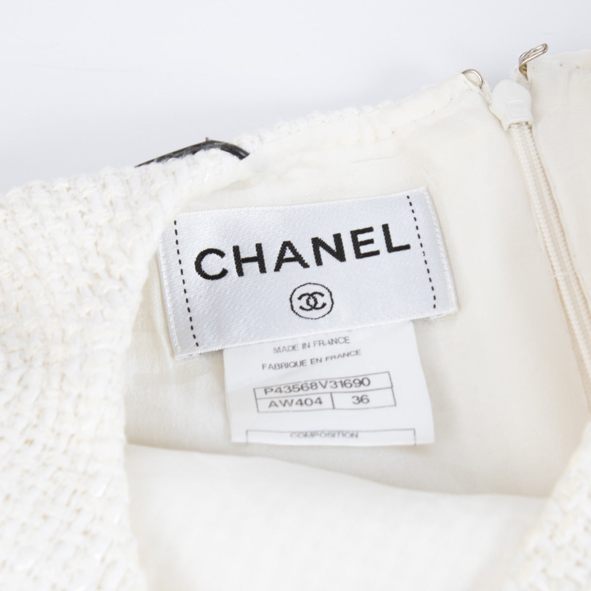 Shop 100% authentic secondhand Chanel 12P White Tweed Dress - Size 36 on Labellov.com