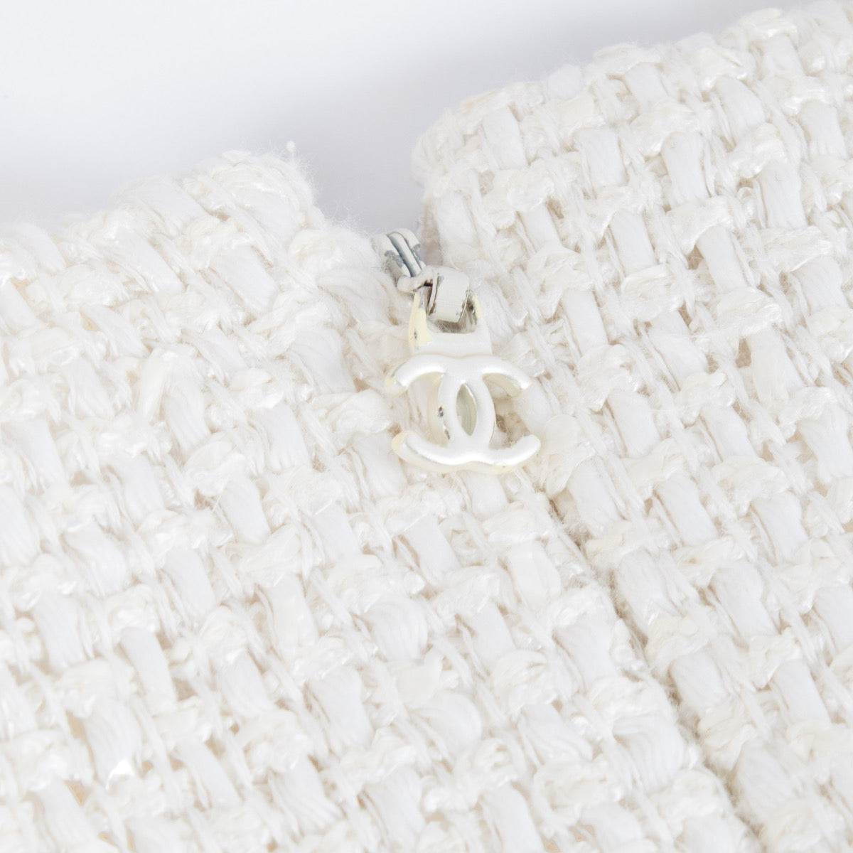Shop 100% authentic secondhand Chanel 12P White Tweed Dress - Size 36 on Labellov.com