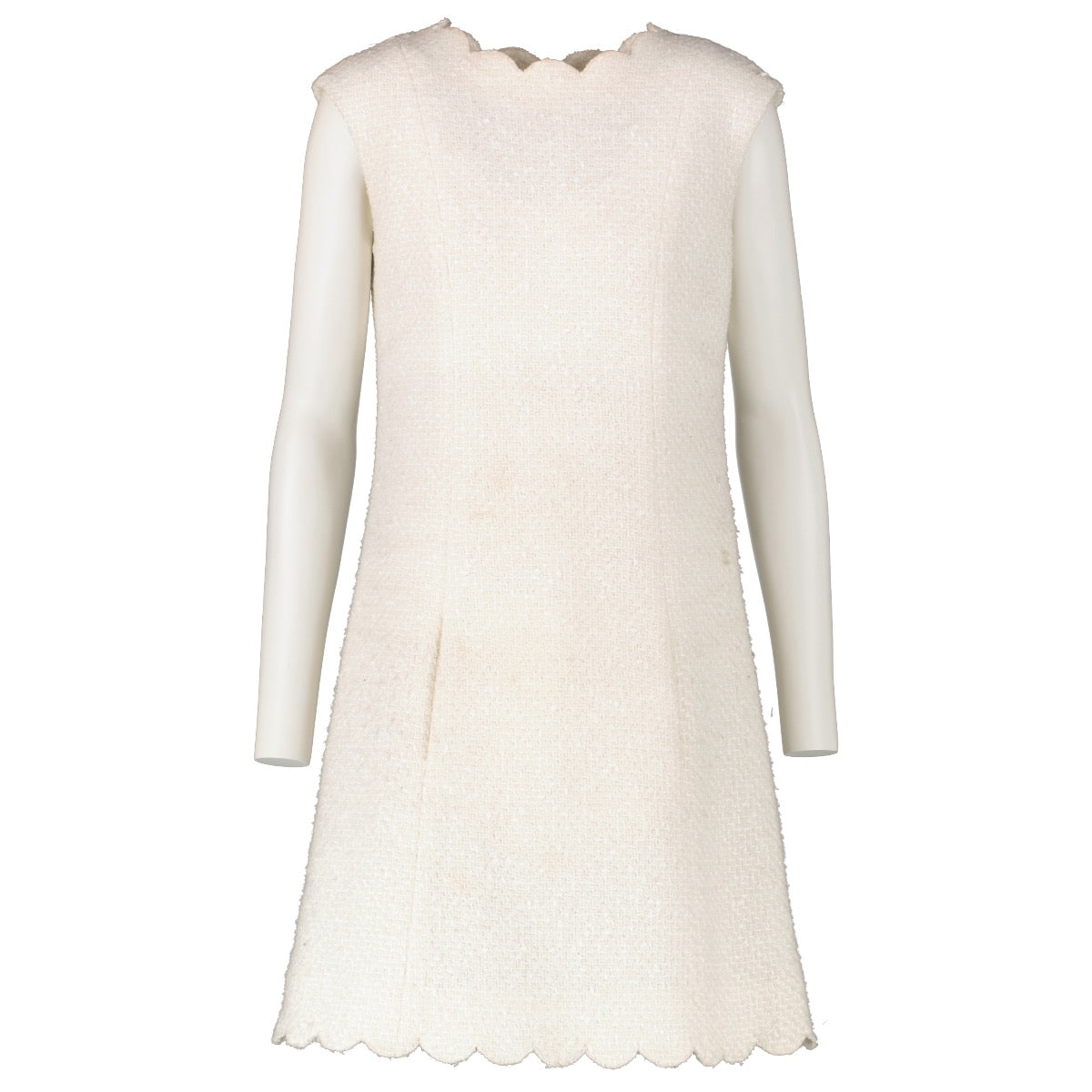 Shop 100% authentic secondhand Chanel 20k White Tweed Dress - Size 36 on Labellov.com