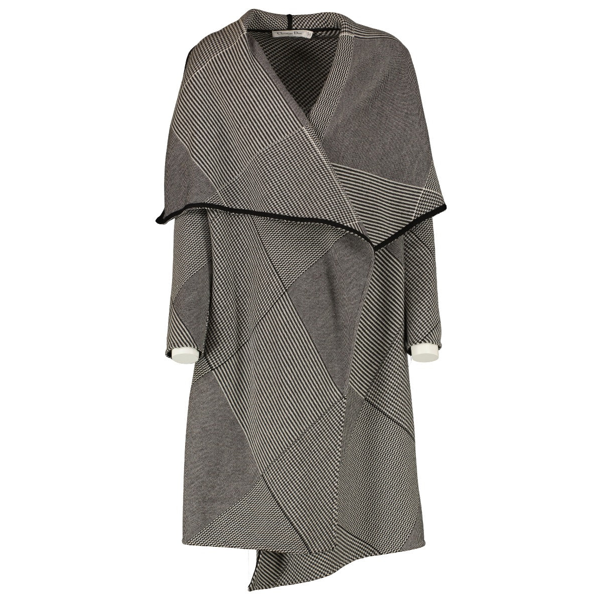 Christian Dior Houndstooth Wool Coat