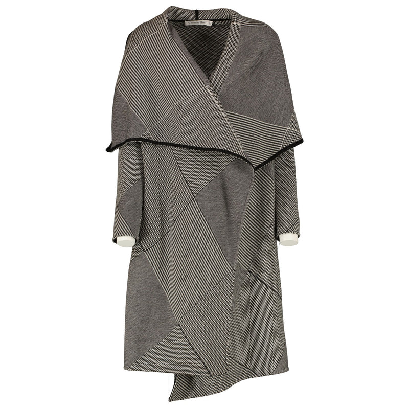 Christian Dior Houndstooth Wool Coat