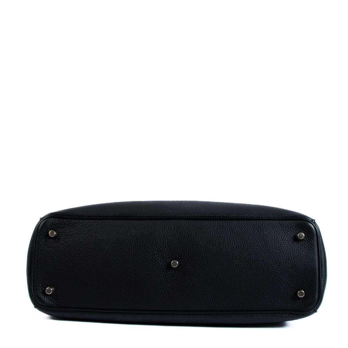 Christian Dior Black Grained Calfskin Diorissimo Large Tote Bag