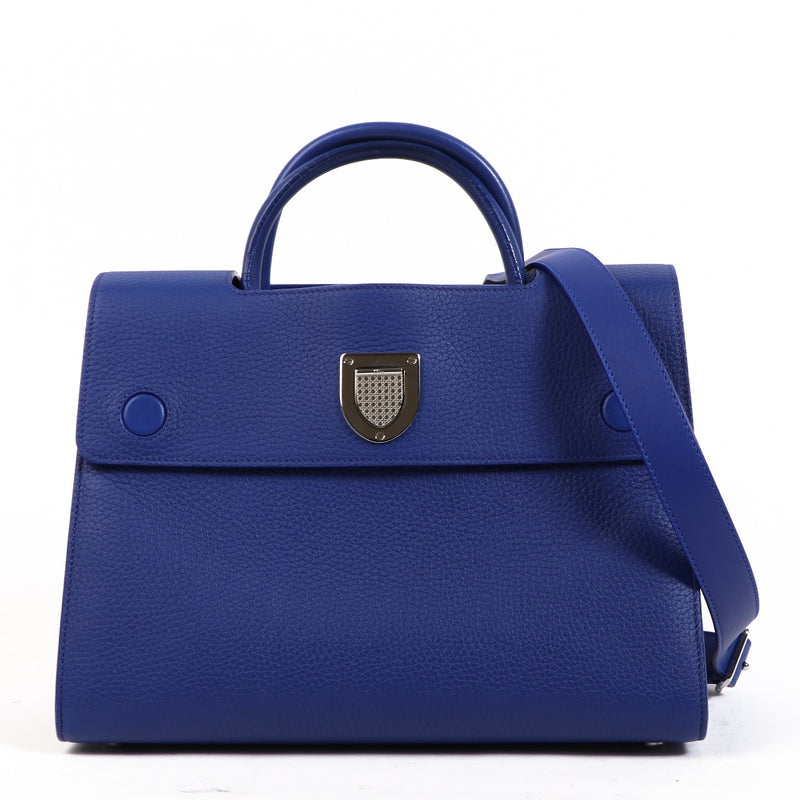 Buy an authentic second hand Christian Dior Electric Blue Diorever Top Handle in very good condition at Labellov