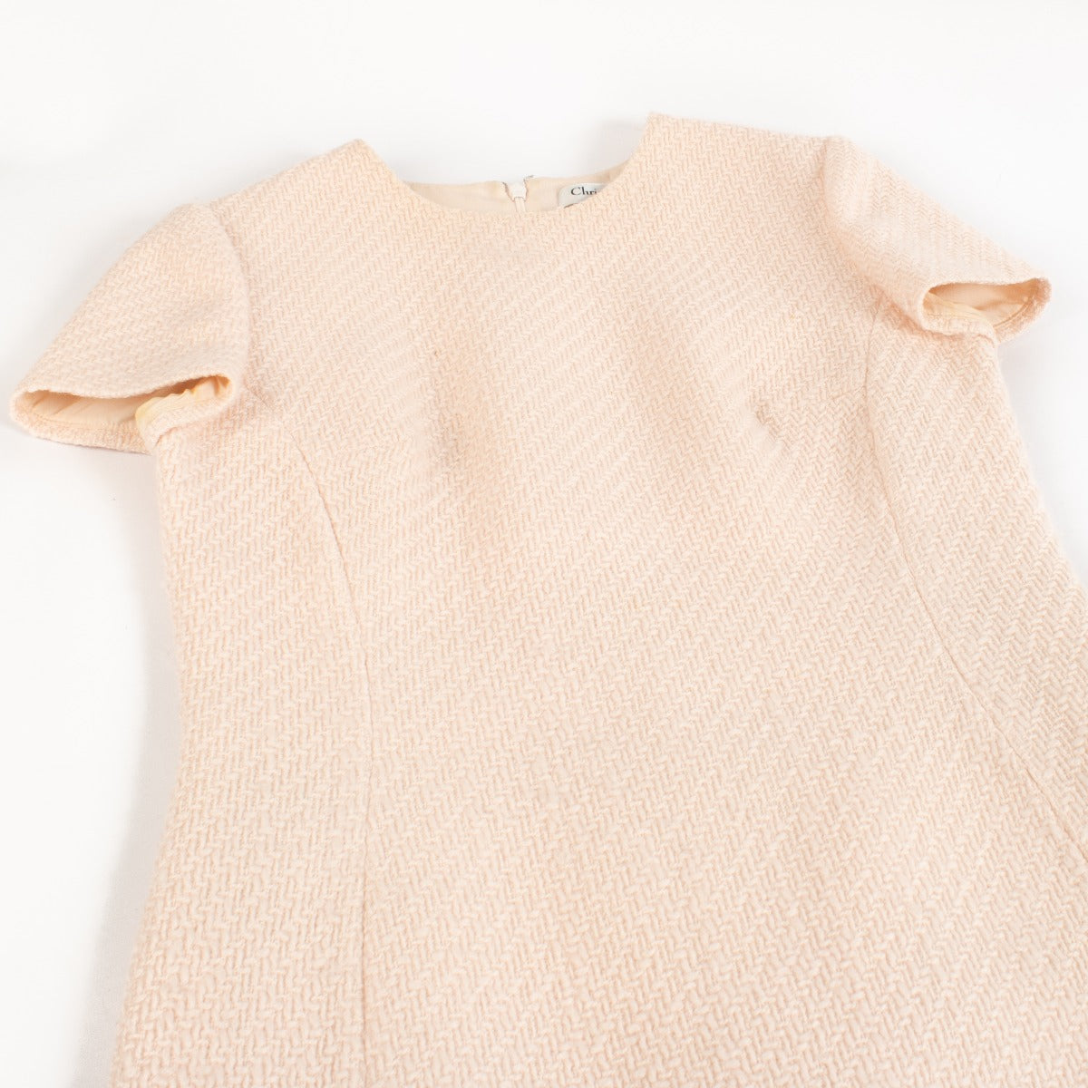 Christian Dior Pink Tweed Dress - Size FR38