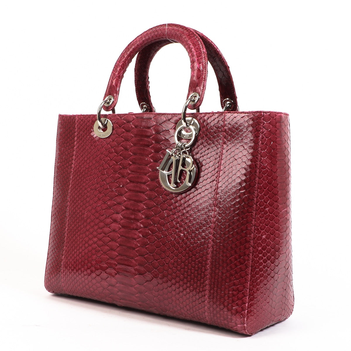 Buy an authentic second hand Christian Dior Grape Python ABC Large Lady Dior in very good condition at Labellov.com
