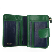 Buy an authentic second hand Prada Green Leather Wallet in very good condition at Labellov.com
