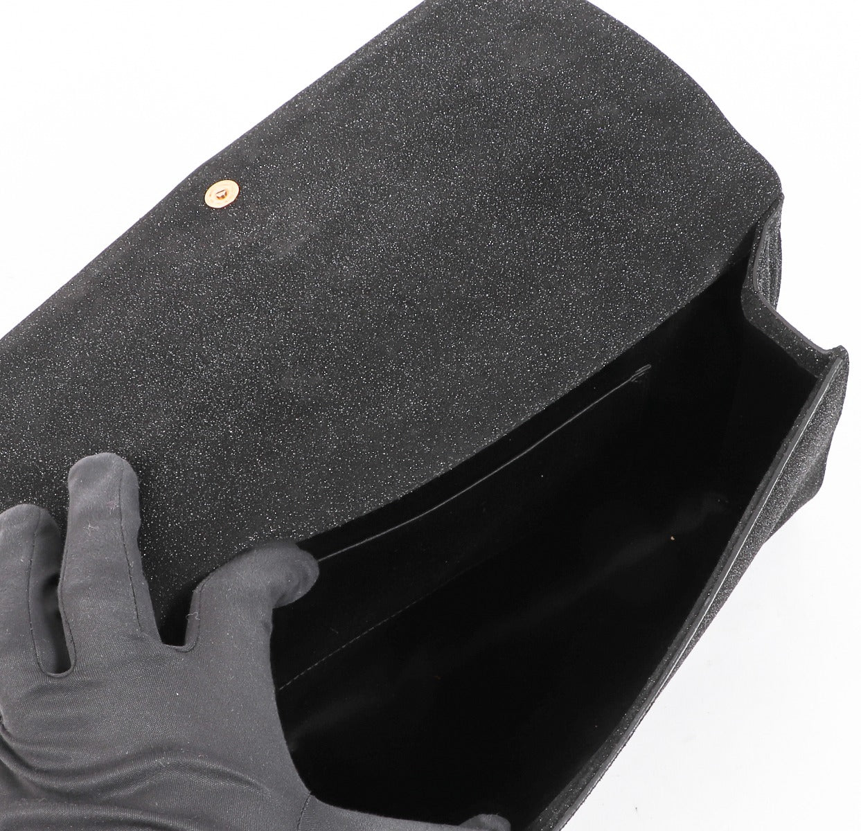 Pochette Yves Saint Laurent noire irisée Y