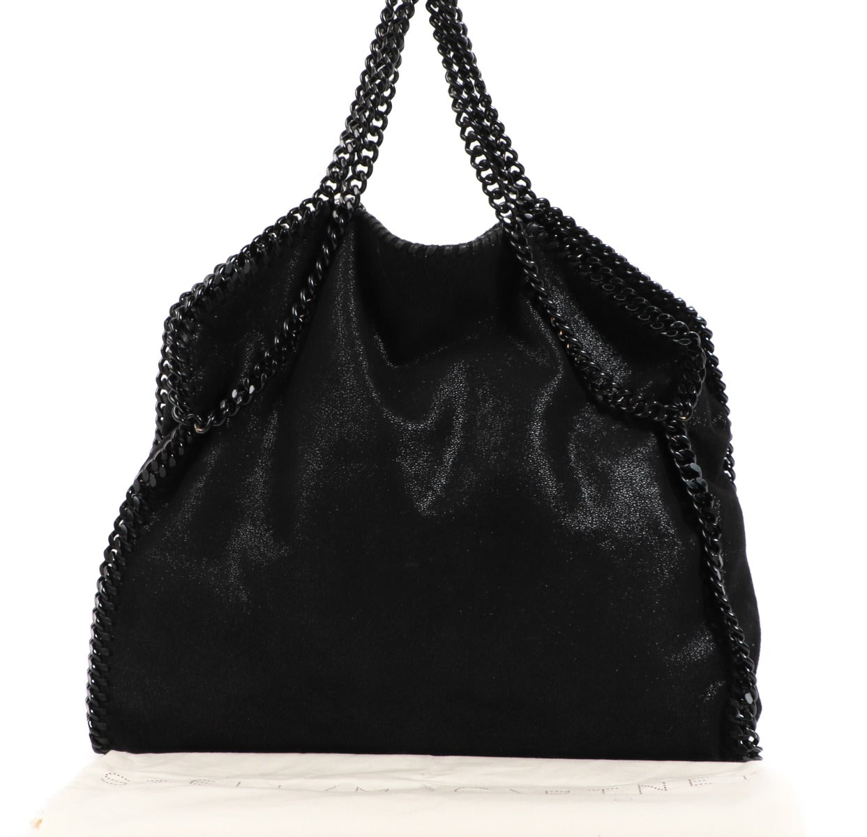 Stella McCartney Black Falabella Fold-Over Tote