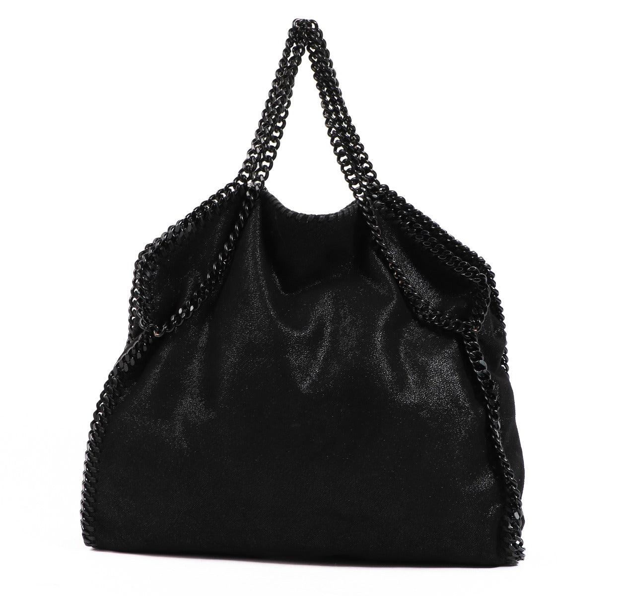 Stella McCartney Zwarte Falabella Fold-Over Shopper