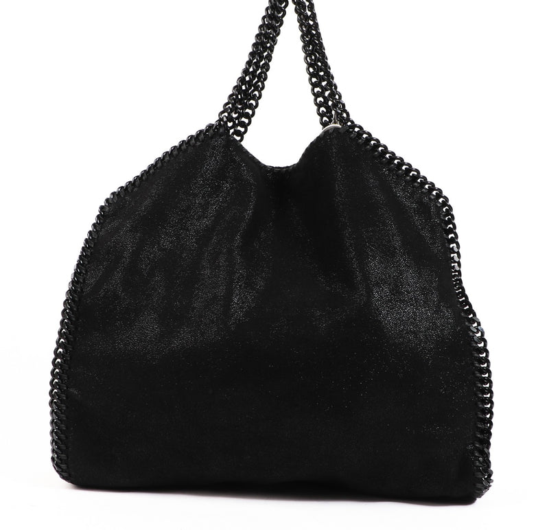 Stella McCartney Black Falabella Fold-Over Tote