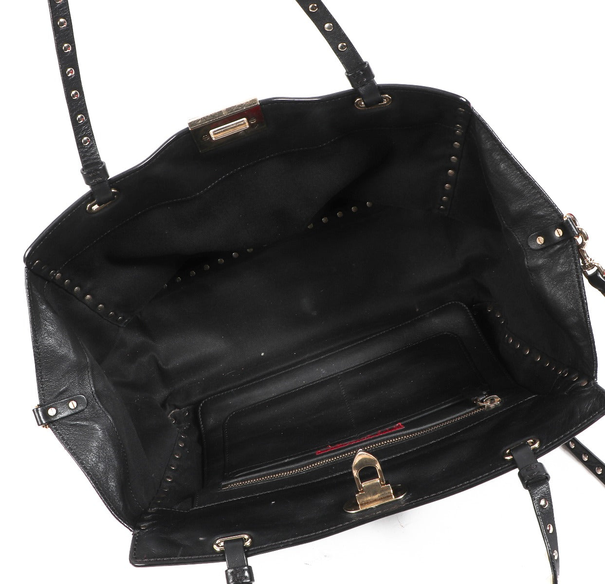 Sac Valentino Garavani Rockstud moyen en cuir nappa noir