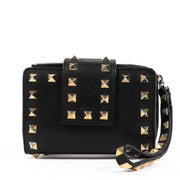 Buy an authentic second hand Valentino Garavani Black Rockstud Wallet in good pre-loved condition at Labellov.com