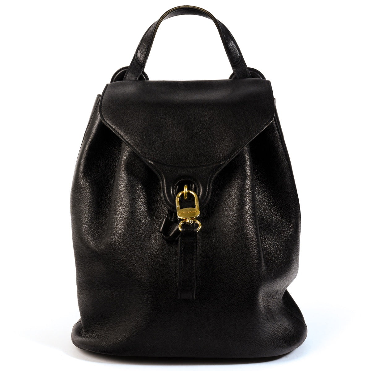 Shop safe online at Labellov Antwerp, Brussels and Knokke this 100% authentic second hand Delvaux Soleil Black Leather Backpack