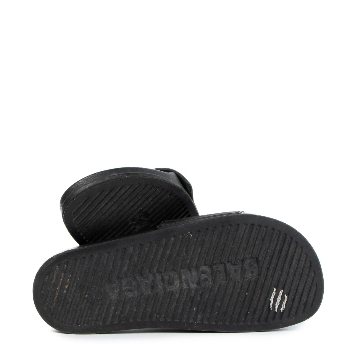 Balenciaga Zwarte Logo Slippers - Maat 37