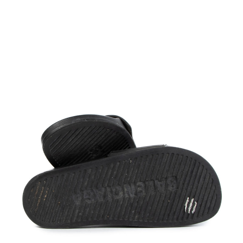 Balenciaga Zwarte Logo Slippers - Maat 37
