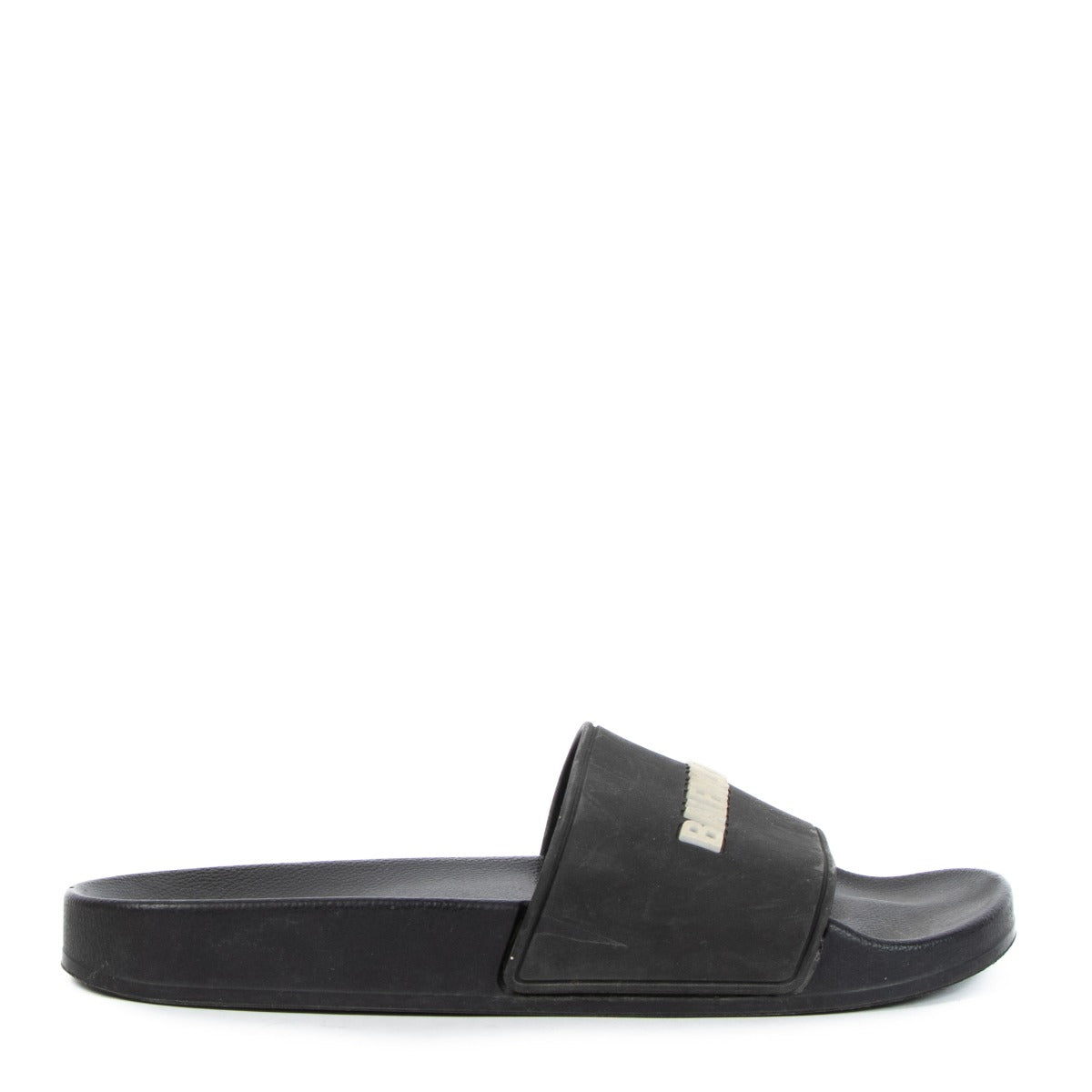 Balenciaga Black Logo Slides