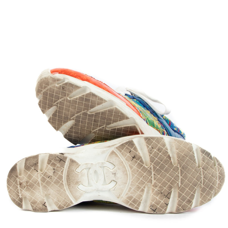 Chanel Multicolor Tweed Sneakers - Size 41