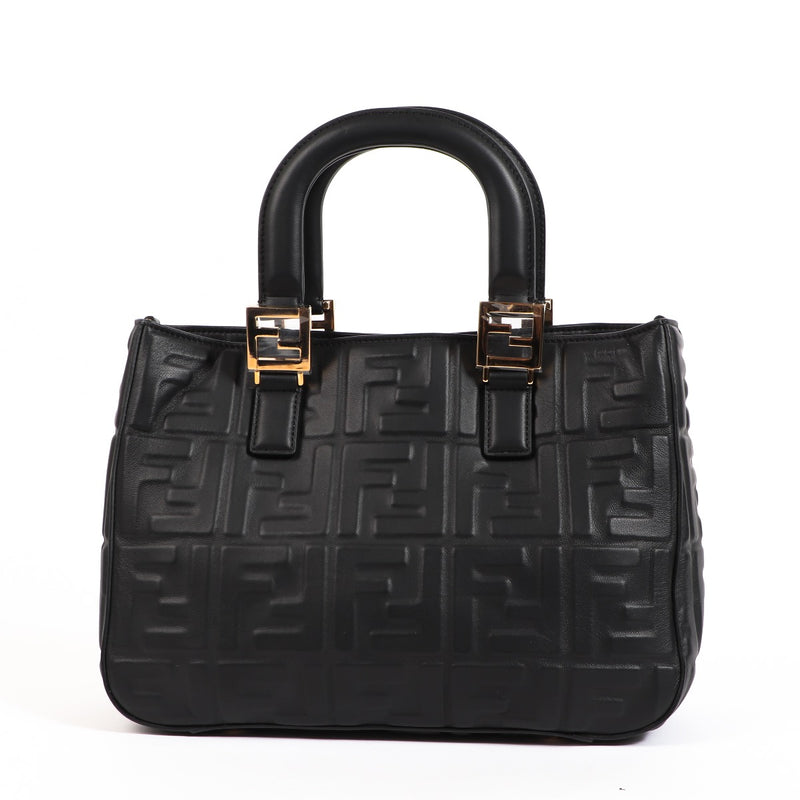 Buy an authentic second hand Fendi Black FF Small Tote Bag in very good condition at Labellov.com