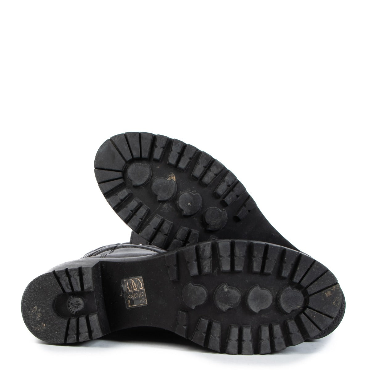 Bottes rembourrées en cuir noir Moncler - Taille 37