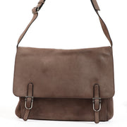 Delvaux Student Taupe Nubuck Messenger Bag