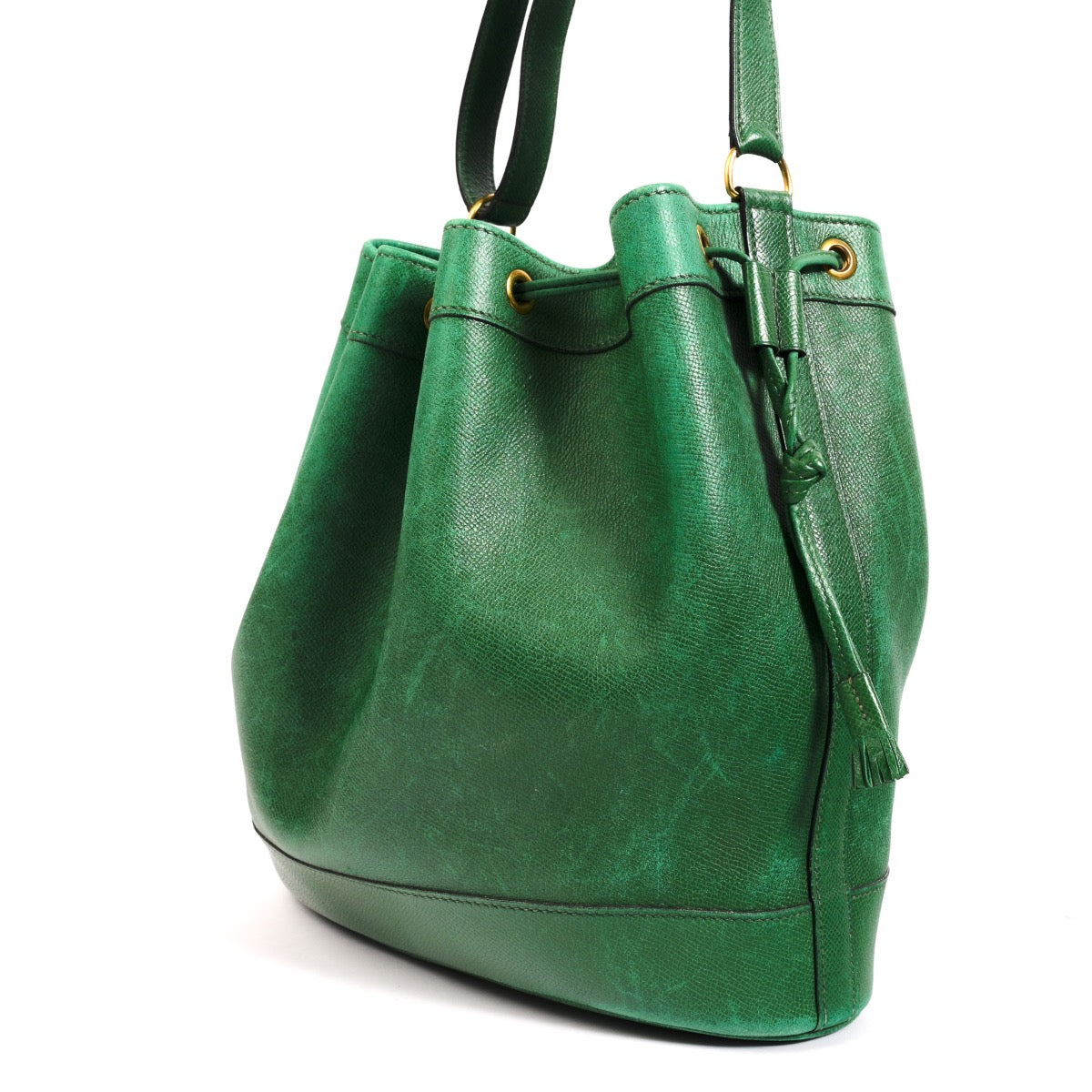 Hermès Market GM Green Courchevel Bucket Bag
