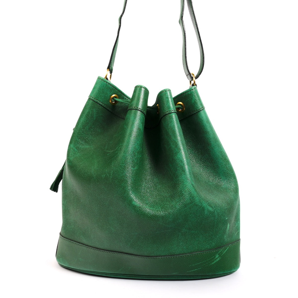 Hermès Market GM Green Courchevel Bucket Bag