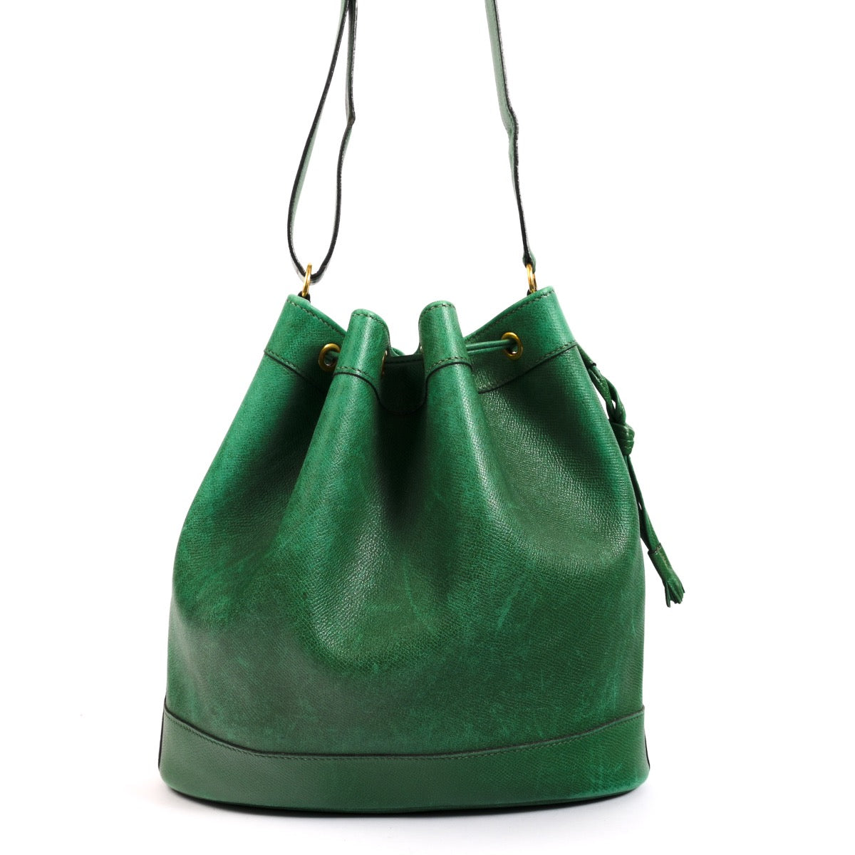 Hermès Market GM Green Courchevel Bucket Bag