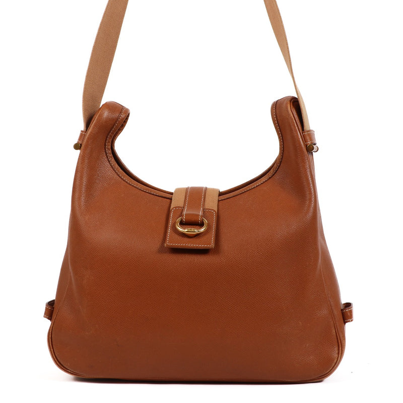 Hermès Tsako Gold Courchevel Leather Bag