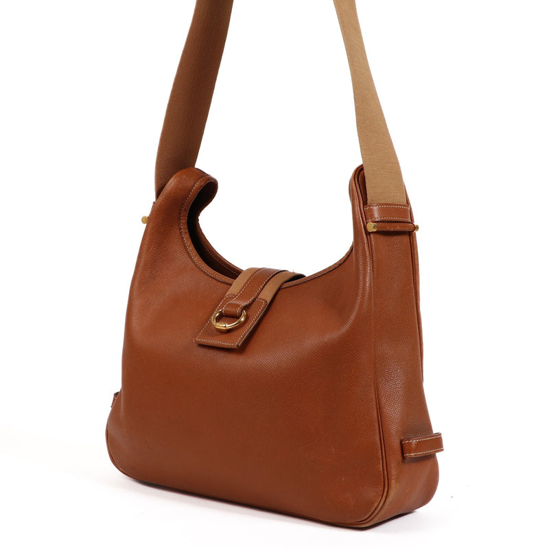 Hermès Sako Gold Courchevel Leather Bag