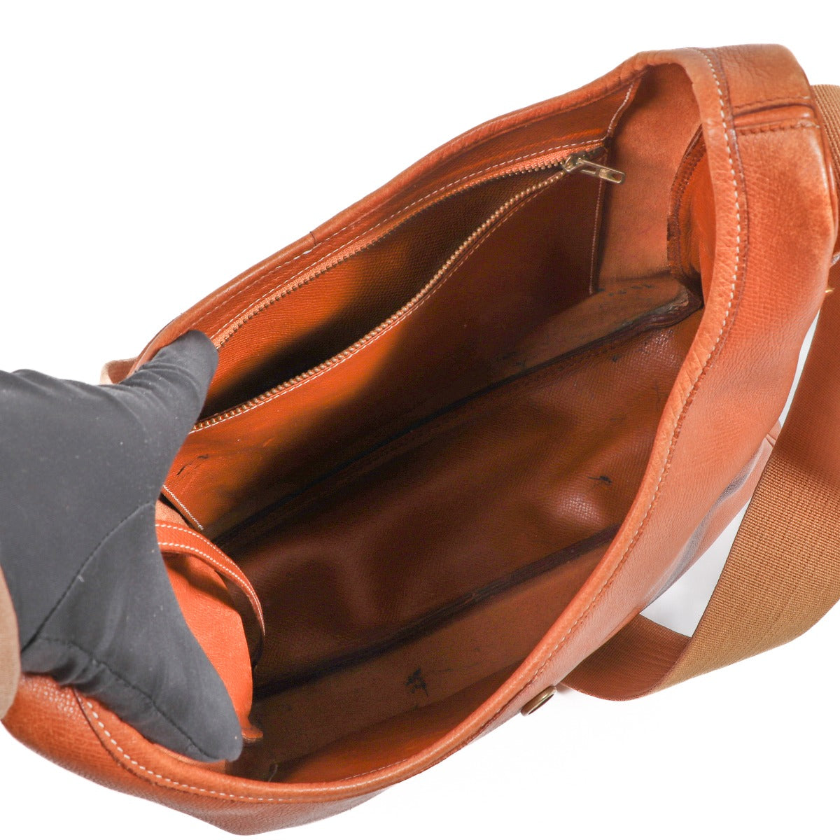 Hermès Sako Gold Courchevel Leather Bag