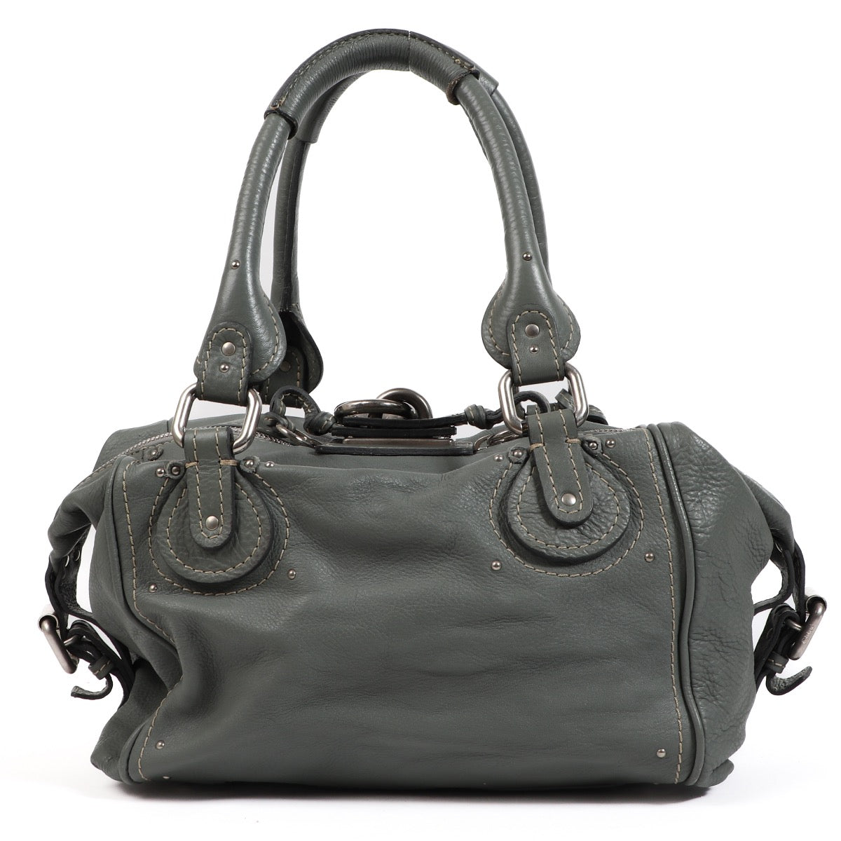 Shop safe online at Labellov in Antwerp, Brussel and Knokke this 100% authentic second hand Chloé grey paddington Top handle