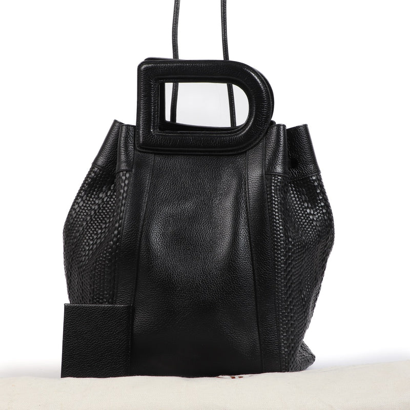 Shop an authentic second hand Delvaux Black Toile de Cuir Top Handle on Labellov.com