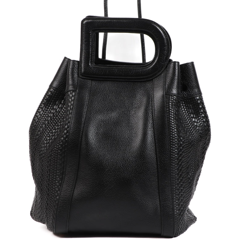 Shop an authentic second hand Delvaux Black Toile de Cuir Top Handle on Labellov.com
