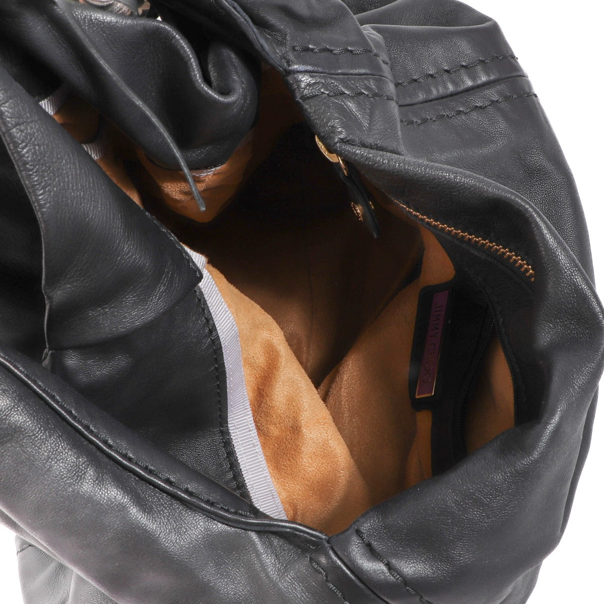 Jimmy Choo Black Leather Saba Hobo Bag