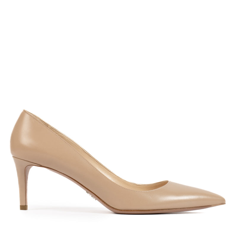 Prada Nude Leren Puntige Pumps - maat 37