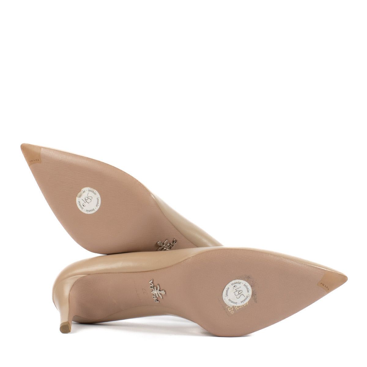 Prada Nude Leren Puntige Pumps - maat 37