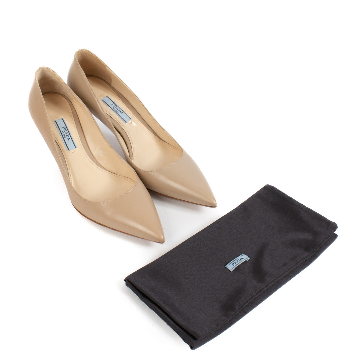 Prada Nude Leren Puntige Pumps - maat 37