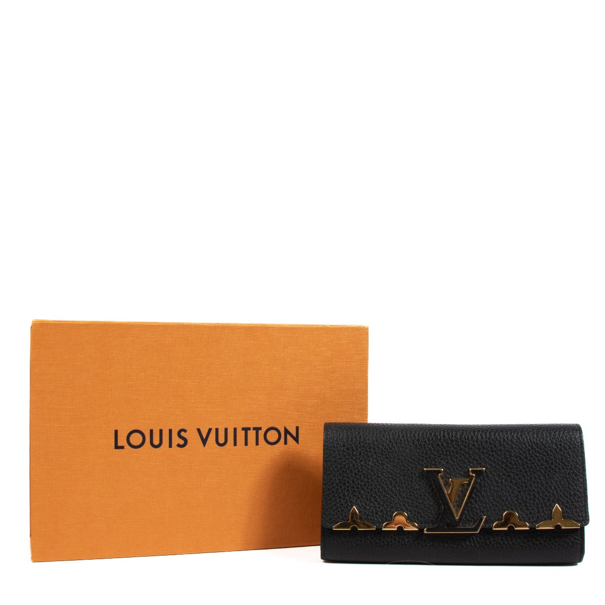 Louis Vuitton Capucines Wallet Black Taurillon