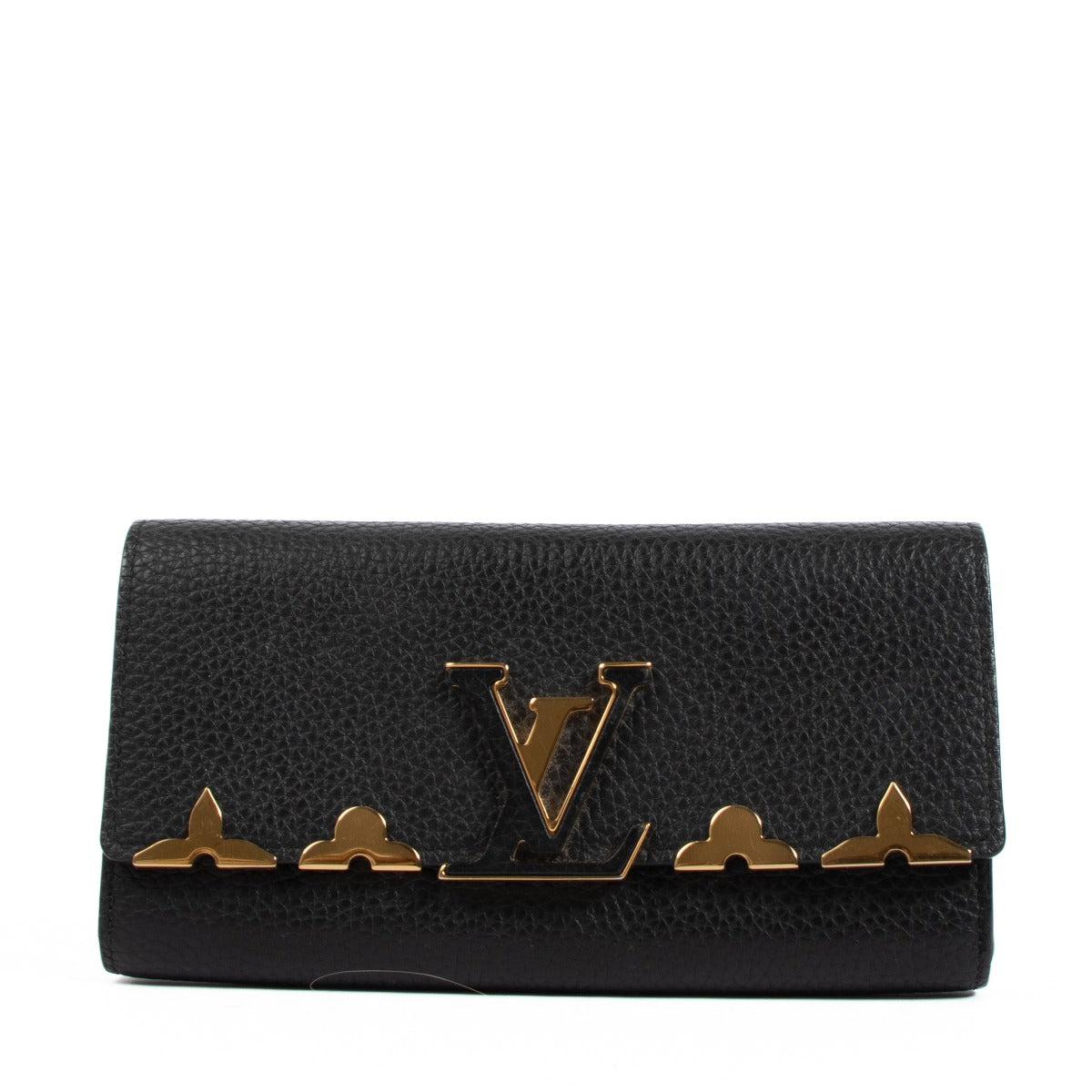 Louis Vuitton Capucines Wallet Black Taurillon
