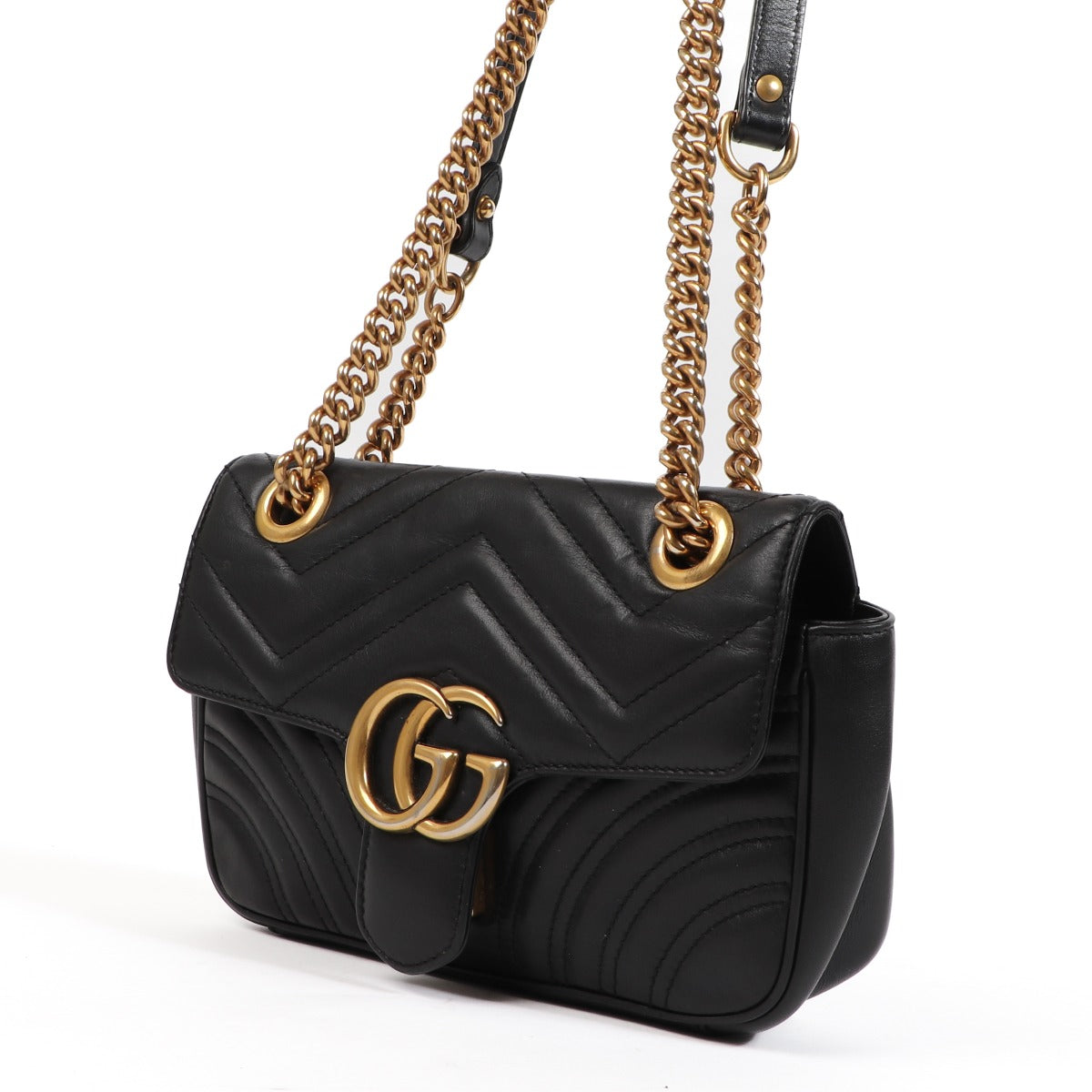 Shop an authentic Gucci Black GG Marmont Matelassé Mini Bag on Labellov.com