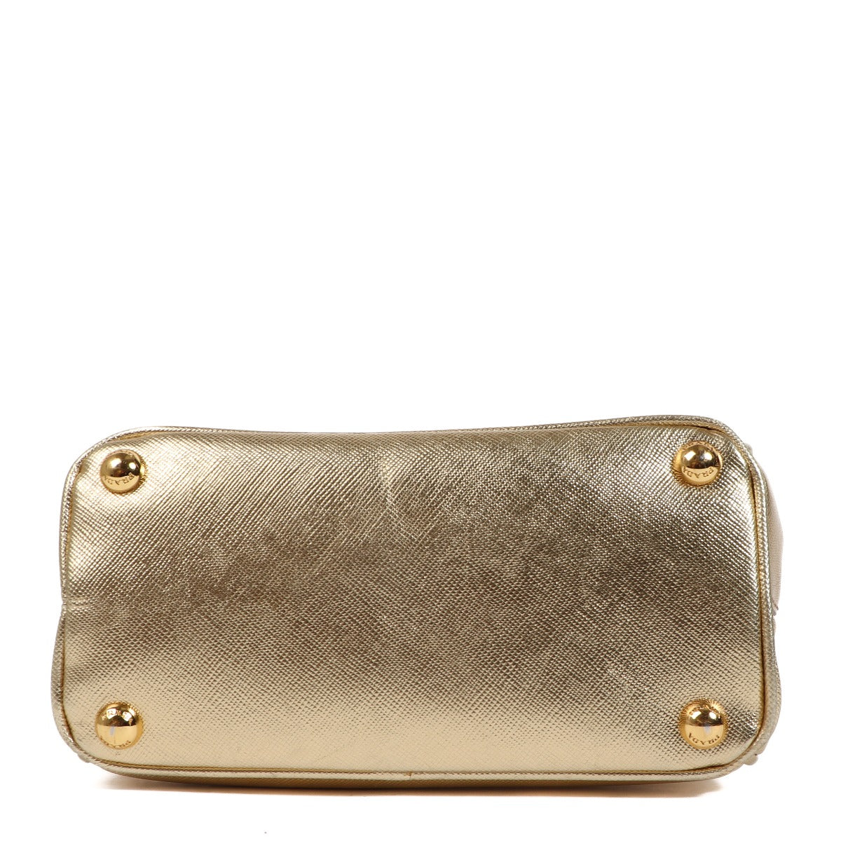 Prada Gold Galleria Saffiano Lederen Mini Tas